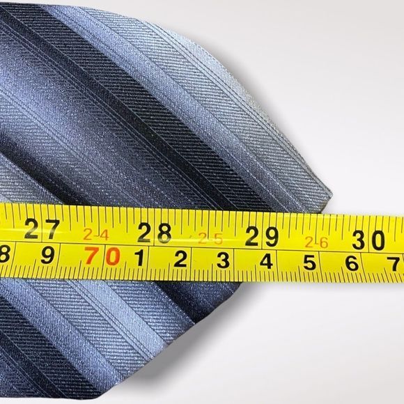 Alexander JULIAN | Black & Gray Toned Striped Tie - Picture 2 of 4